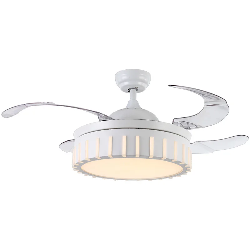 Невидимый светодиодный потолочный вентилятор бесшумная белая лампа 42 дюйма для