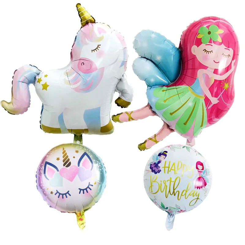 50 шт. спящий Единорог и сказочный Семейный детский праздничный шар шарик на день
