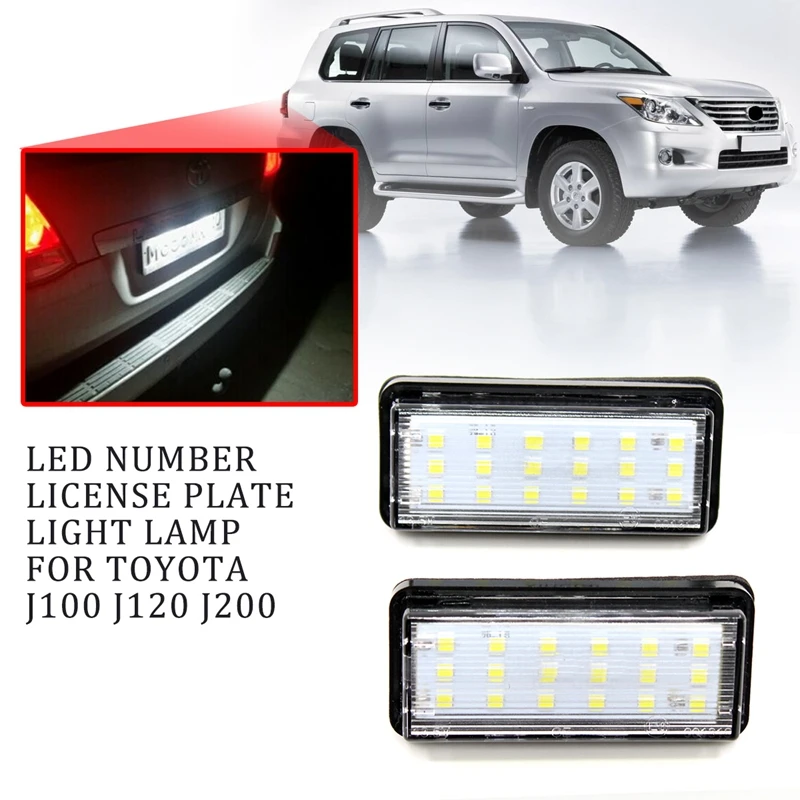Pcmos светодиодный светильник номерного знака для Toyota J100 J120 J200 Land Cruiser Prado автомобильный светильник декоративная лампа 12 В