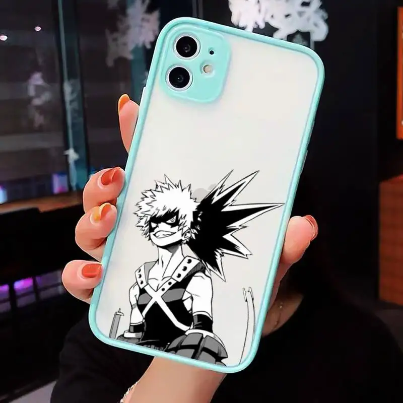 

My Hero Academia anime manga Phone Cases matte transparent For iphone 7 8 11 12 plus mini x xs xr pro max cover