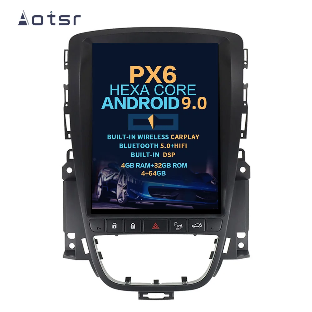 Автомобильный DVD плеер Aotsr Tesla с вертикальным экраном Android 9 0 GPS навигация для OPEL