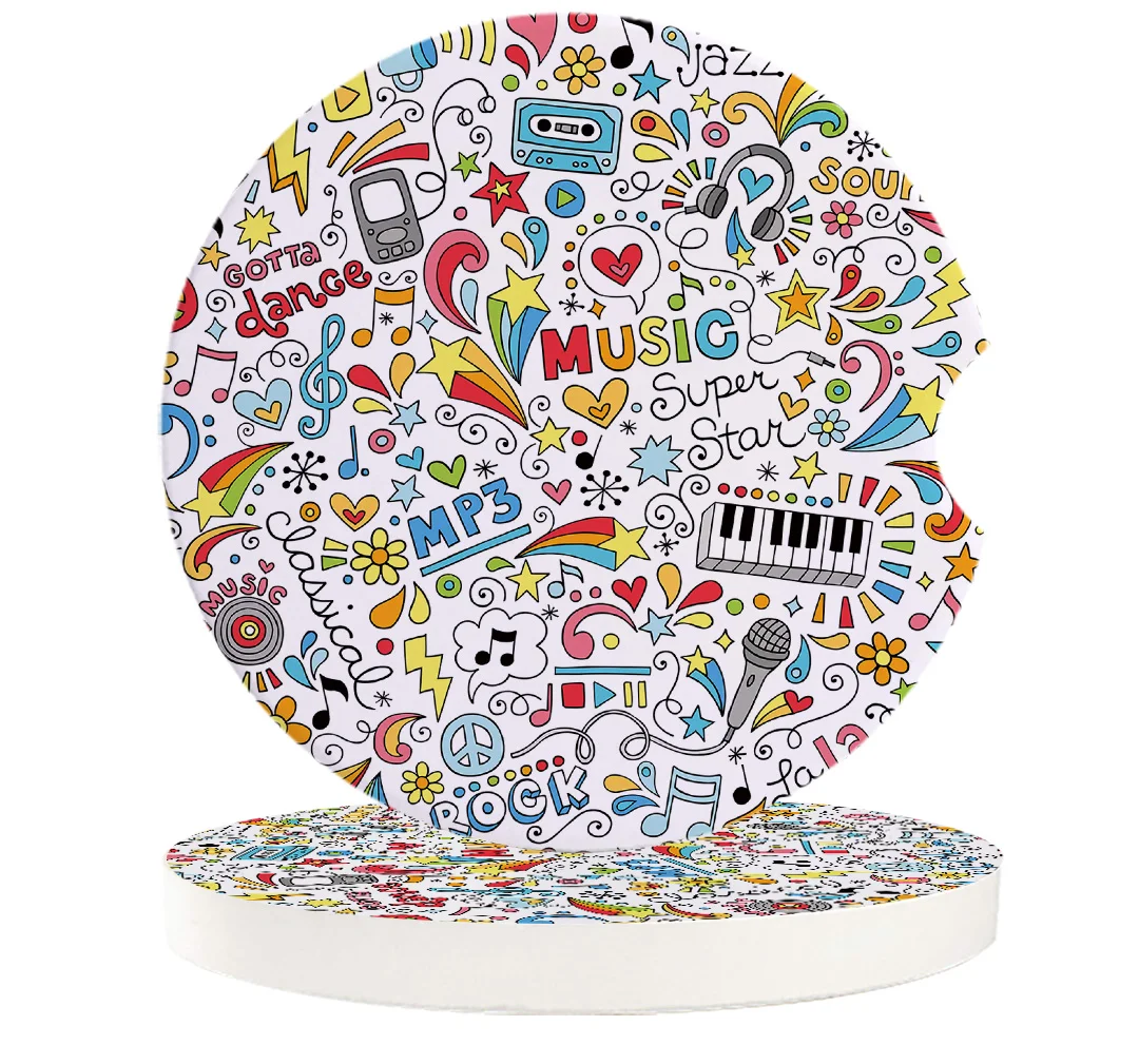 Цветные музыкальные кружки для автомобильных напитков столовые приборы