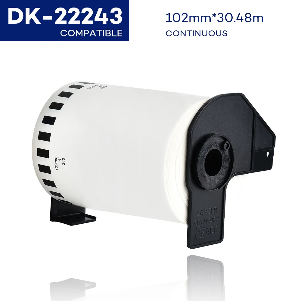 

CIDY для смартфона, ярлык для термобумаги с непрерывной печатью DK22243, Φ 102 мм x 30,4 м, совместимые этикетки Brother, ярлыки DK 22243