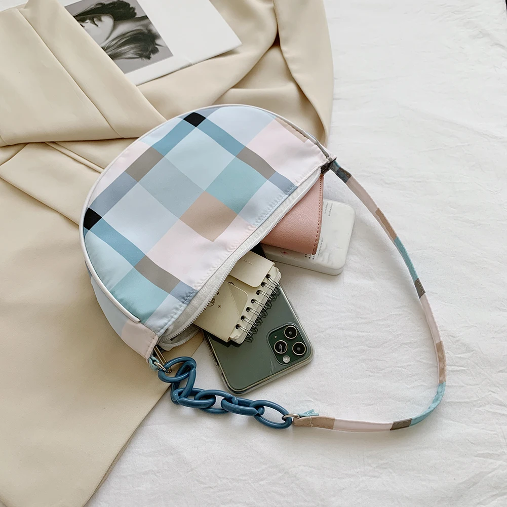 

Fashion Canvas Printing Underarm Bag for Women 2021 Chain Saddle Handbags Simple Female Shoulder Bags Ladies Casual Tote Bags