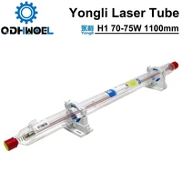 Yongli H1 70-75W CO2 Laser Tube Length 1100 Dia60mm Wooden Box Packing for CO2 Laser Engraving Machine