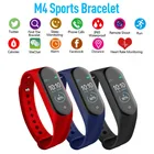 Смарт-часы M4 для мужчин и женщин, спортивный трекер с зарядкой через USB, с датчиком пульса и светодиодным дисплеем