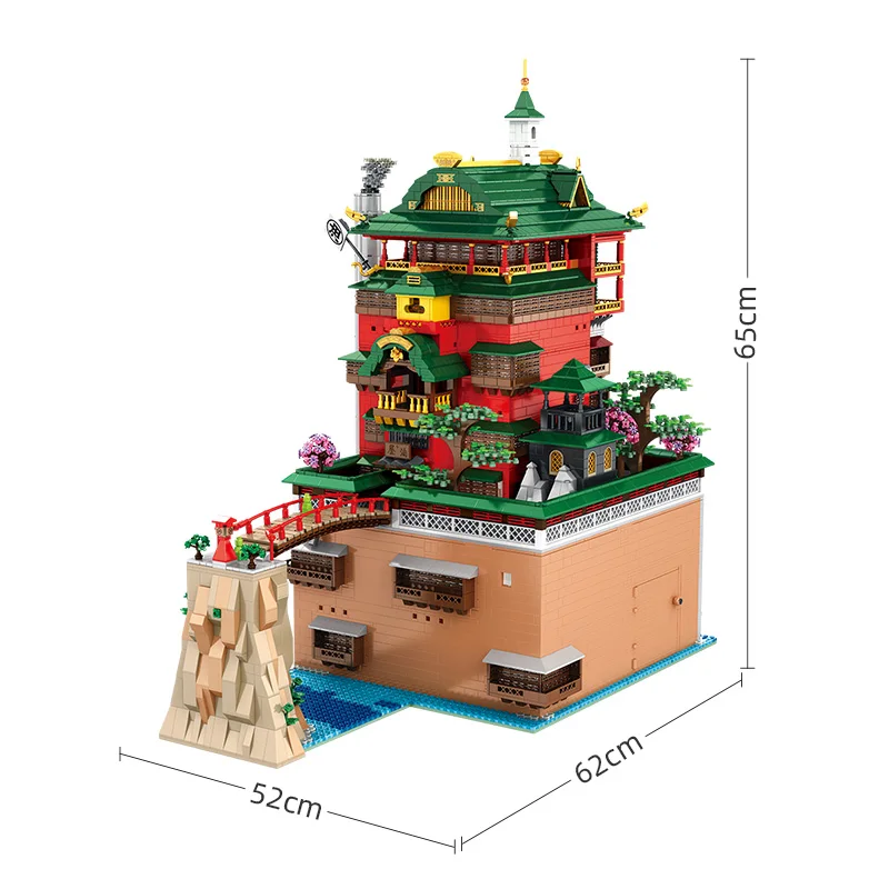 

6786PCS DIY Grandma Yu's Hot Spring Building Blocks Bricks Creative Anime World Spirited Away Toys for Kids Christmas Gifts