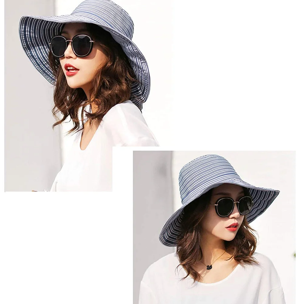 

Women Wide Brim Straw Sun Hat Floppy Foldable Summer Beach Hat Bowknot LightWomen Summer HatProtect Travel Cap Lady Cap Female