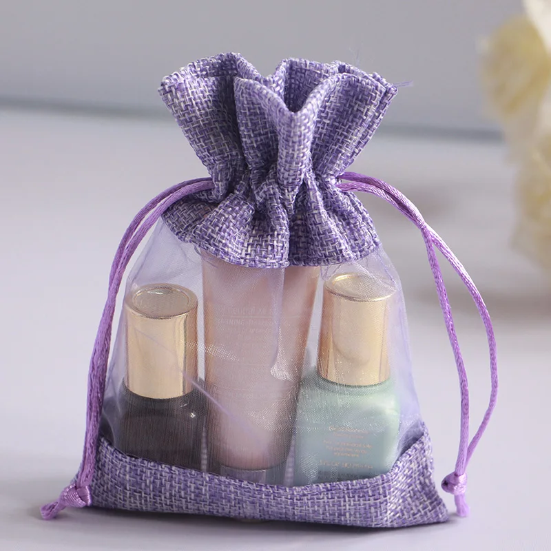 Холщовый мешочек упаковочные мешочки органза свадебный подарок рождественский