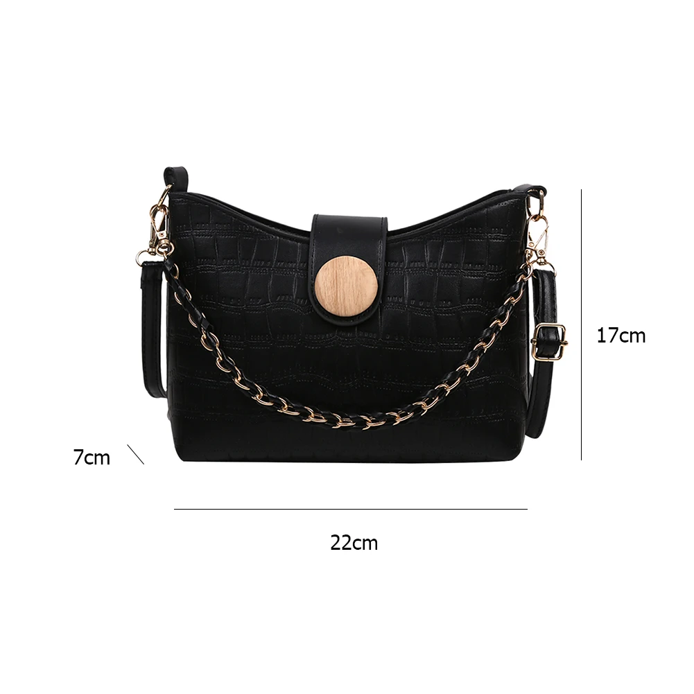 

Fashion Stone Pattern Purse Female PU Leather Chain Messenger Bag Women Street Travel Shoulder Clasp Handbag