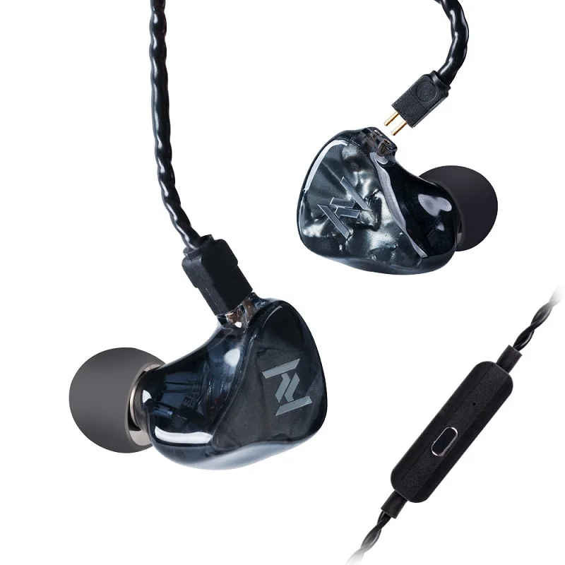 Black with mic Yinyoo ASH 1BA+ 1DD гибридные наушники в ухо HIFI DJ монитор наушники для C10 C16 AS10 ZS10 PRO ZSN PRO ZST - Цвет: Black with mic