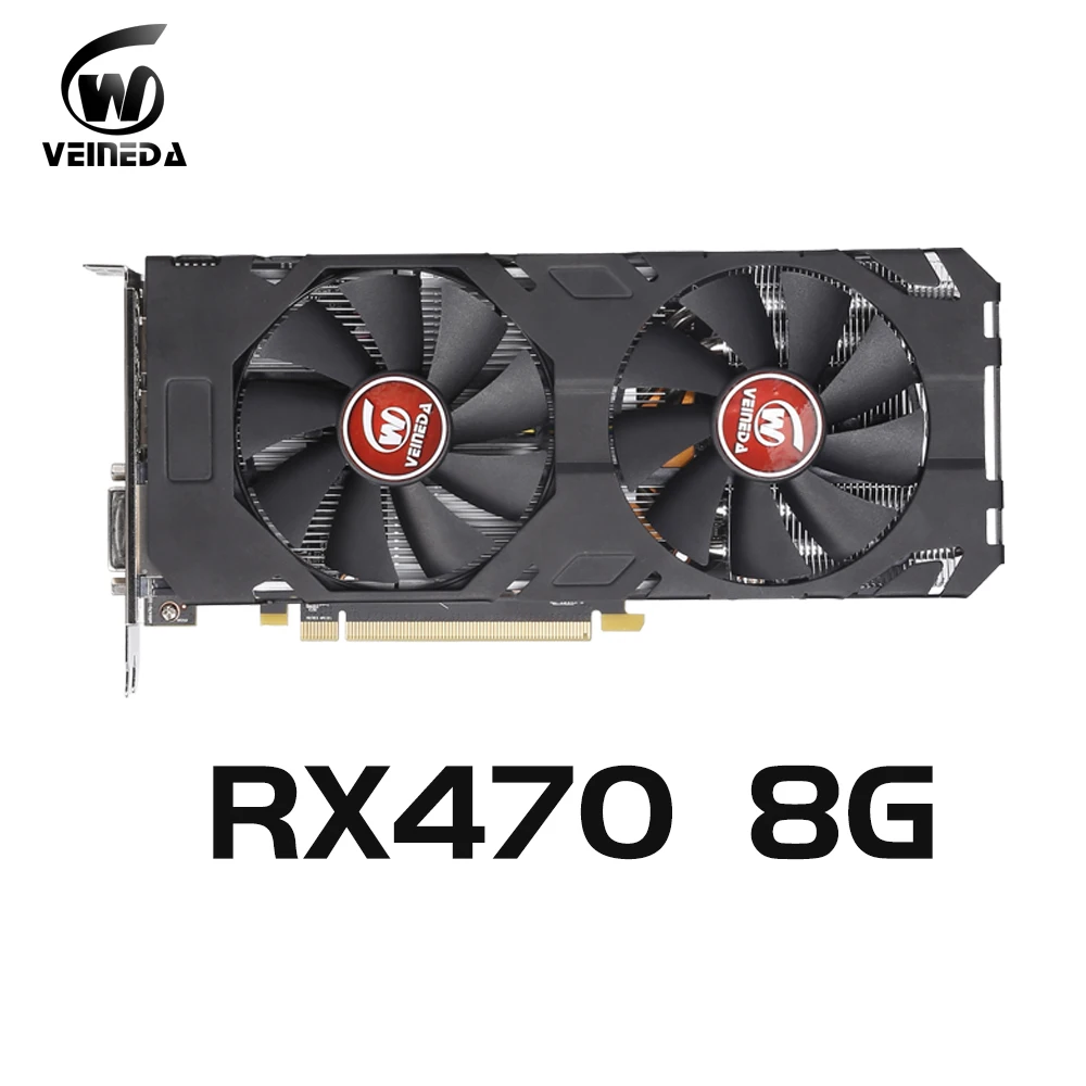 100% оригинальная видеокарта Radeon RX 470 570 бит 8 Гб GDRR5 DP HDMI DVI совместимая с AMD rx
