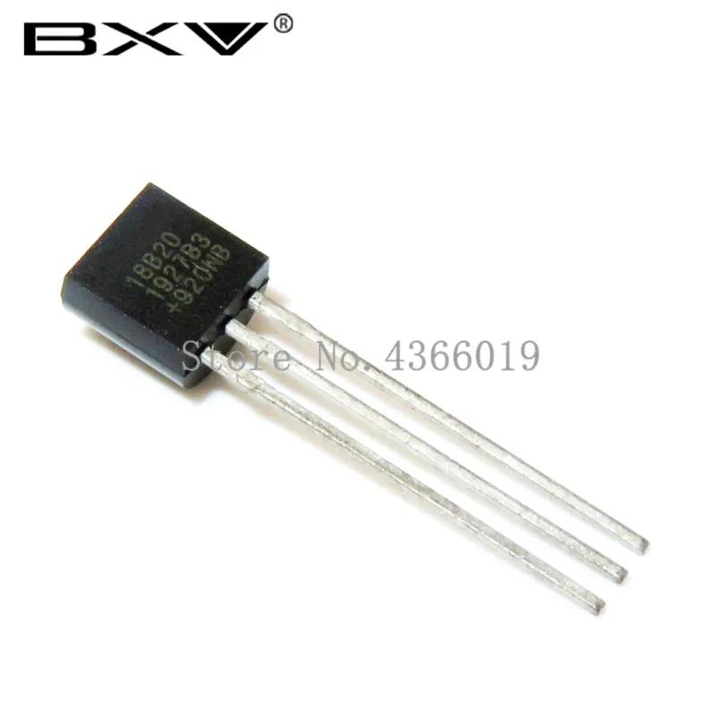 

50PCS 1M DS1820 Stainless steel package Waterproof DS18b20 temperature probe temperature sensor 18B20 TO-92