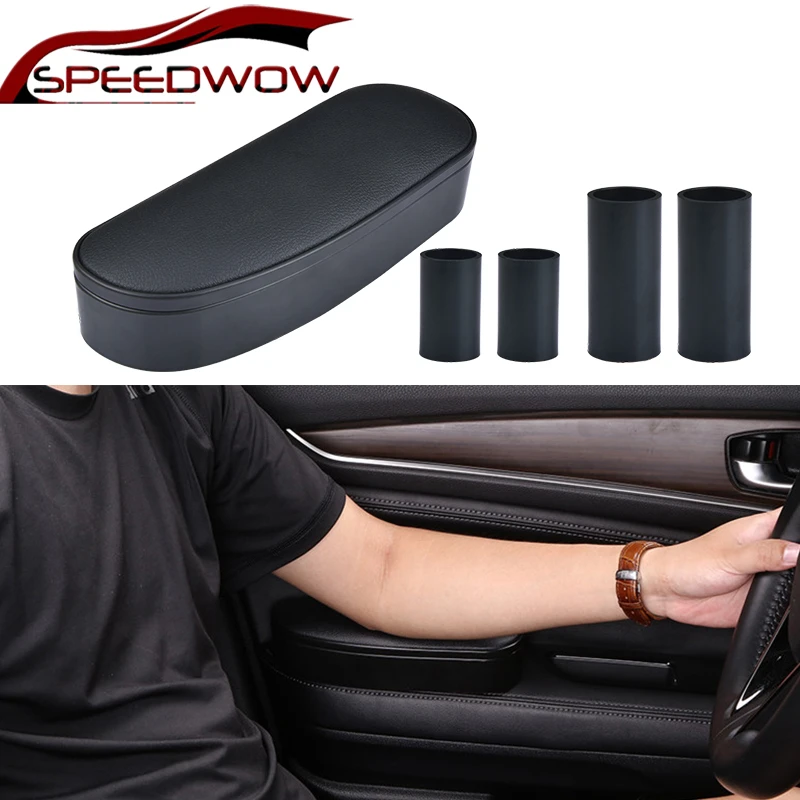 

SPEEDWOW Anti Slip Mat Storage Box Adjustable Car Elbow Support Left Hand Armrest Support Anti-fatigue For Travel Rest Support