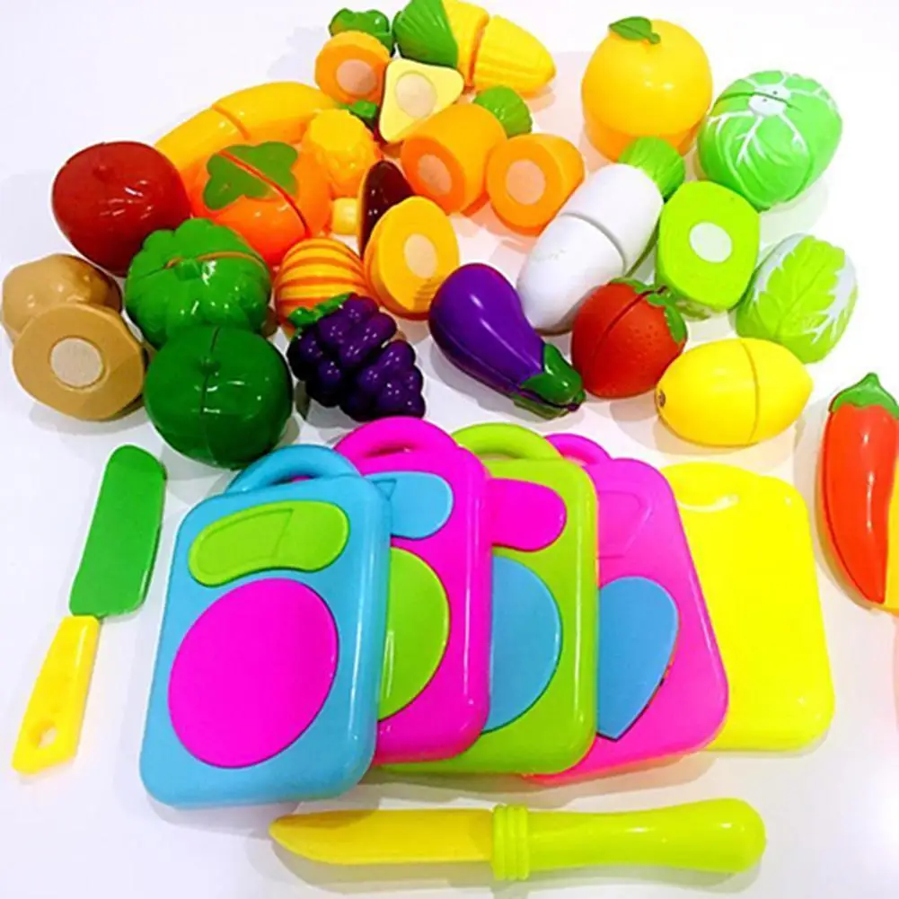 

Kids Pretend Role Play Kitchen Fruit Vegetable Food Toy Cutting Set Child Gift
