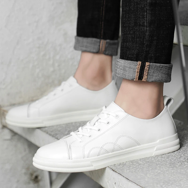 Новая мужская обувь повседневные роскошные кроссовки классическая белая
