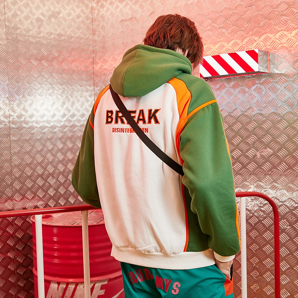 Цвет блок Винтаж Для мужчин s худи толстовка из флиса с капюшоном и пуловер