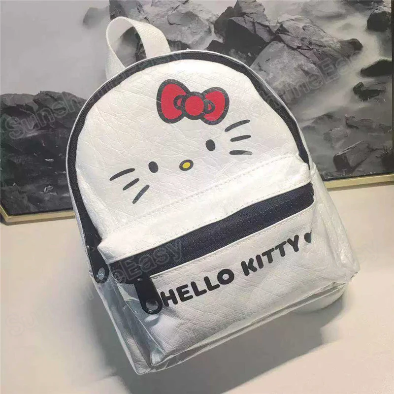 Модный мини-рюкзак с принтом HELLO KITTY, Студенческая сумка, рюкзак из бумажного материала, многофункциональная Женская Повседневная сумка