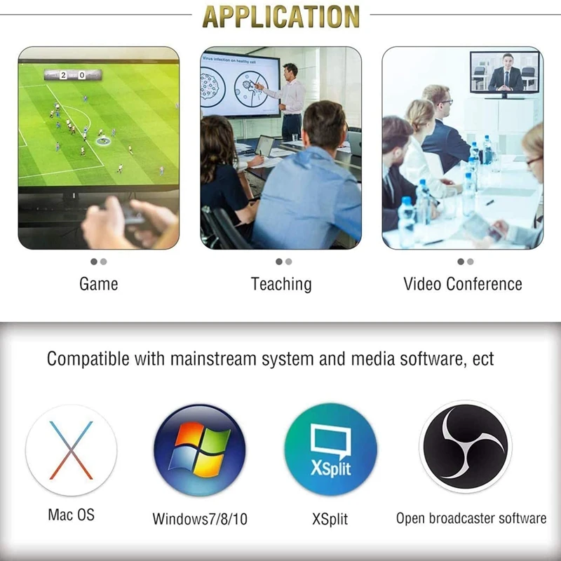 

HDMI Video Capture Card, 4K HDMI to USB 3.0 Game Capture 1080P o Video Grabber for Live Streaming Gaming Conference