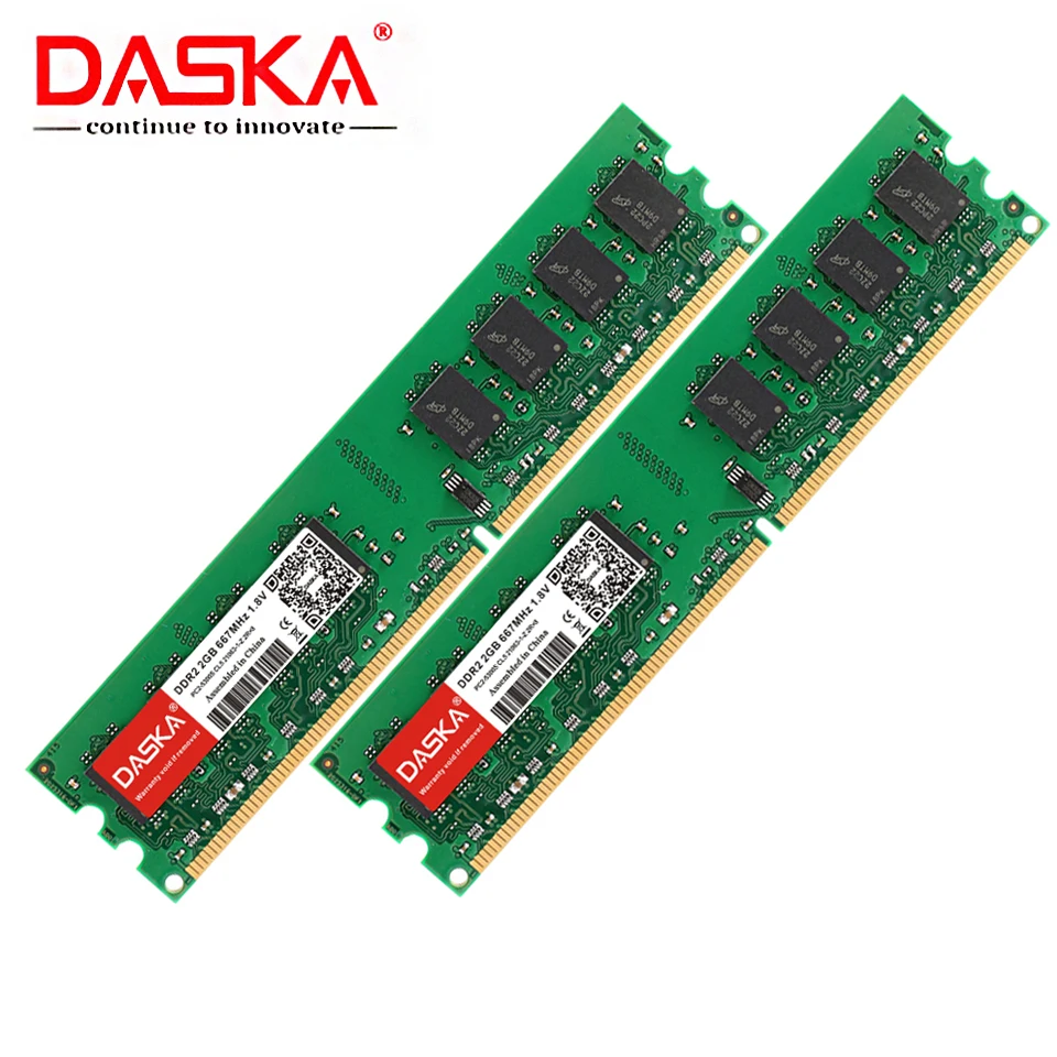 Данка DDR2 2 Гб Pc2 6400 800 МГц подходит для настольных компьютеров PC2-6400 667 МГц (для Intel AMD) с высокой совместимостью