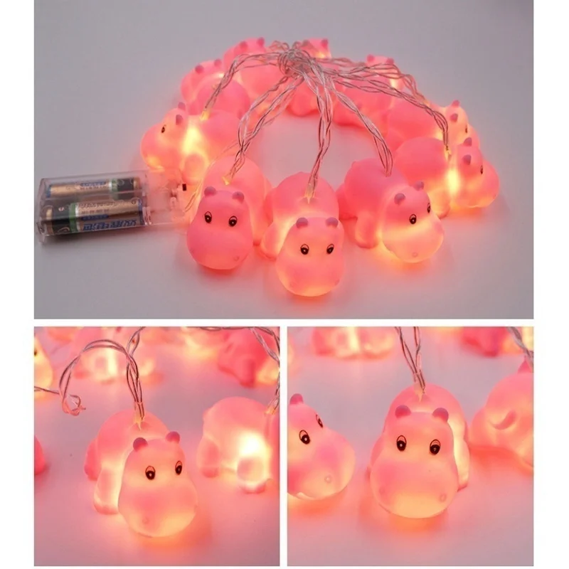 

10 Animal Night Light String Strap Lights Desk Lamp for Kids Baby Bedroom