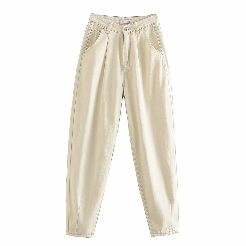 

2021 New Europe and The United States Youth Women's Avant-garde Simple Casual Denim Casyal Trousers Cotton Jieas Womens Jeans