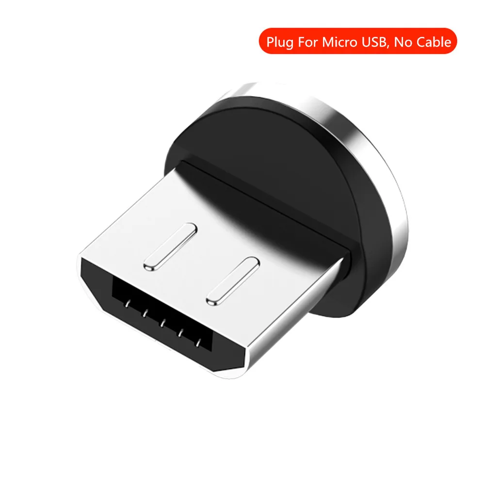Магнитный зарядный кабель типа C, светящийся usb-кабель для iPhone XS Max XR X светодиодный USB C провод для быстрой зарядки для samsung huawei P20 - Цвет: Only Micro Pluge