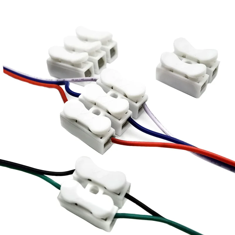 10 100 шт 2pin/3pin пружина без винтов сварки быстрый соединитель провода кабельный