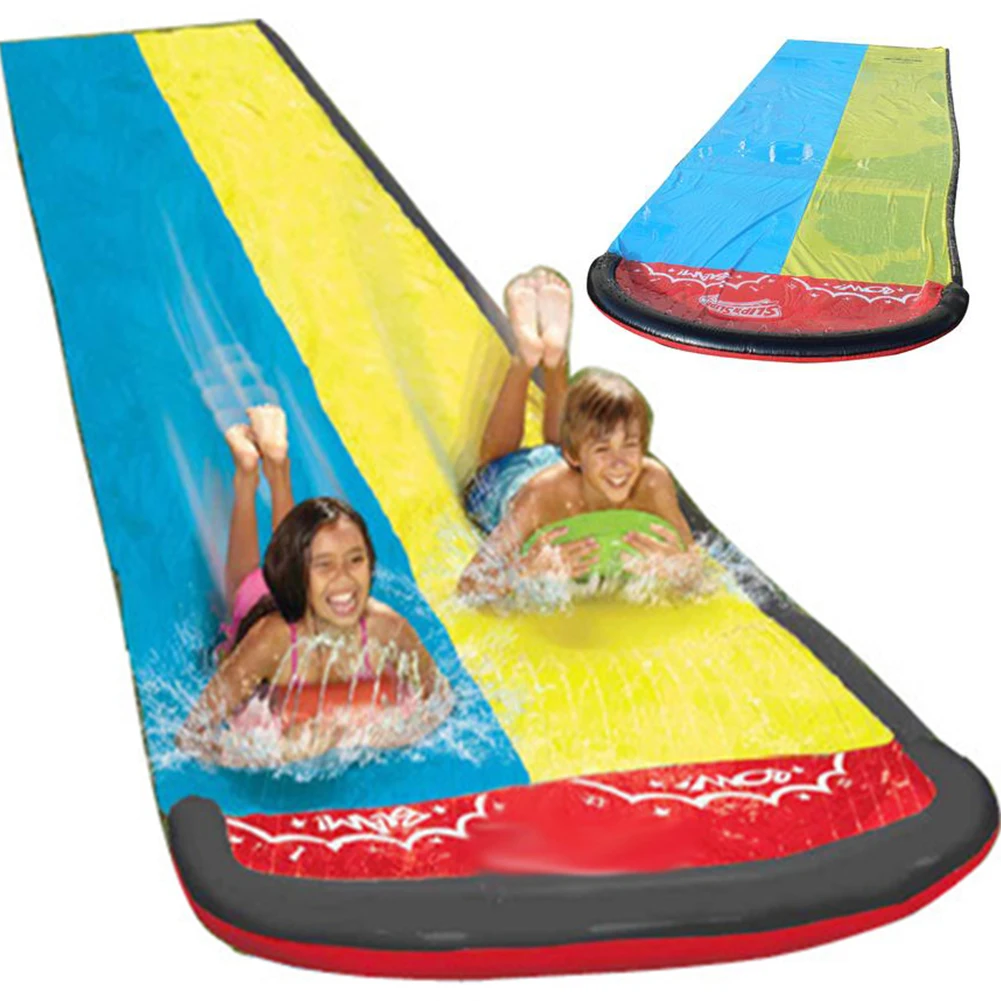 

Children Double Surf Water Slide Outdoor Garden Racing Lawn Water Slide Spray Summer Water Games Toy For Outdoors