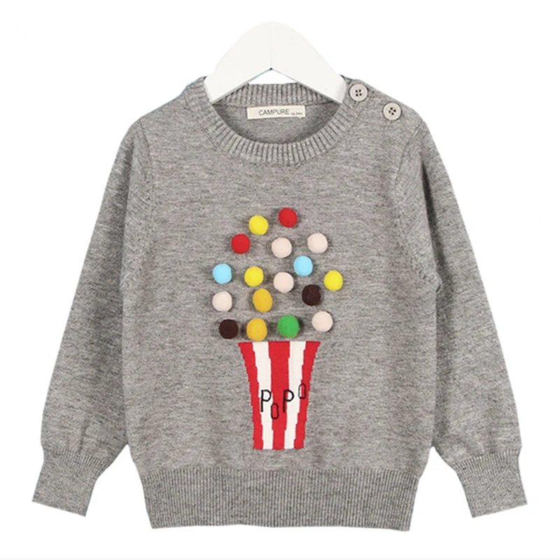 Новинка 2019 осенний свитер для маленьких девочек детская трикотажная одежда