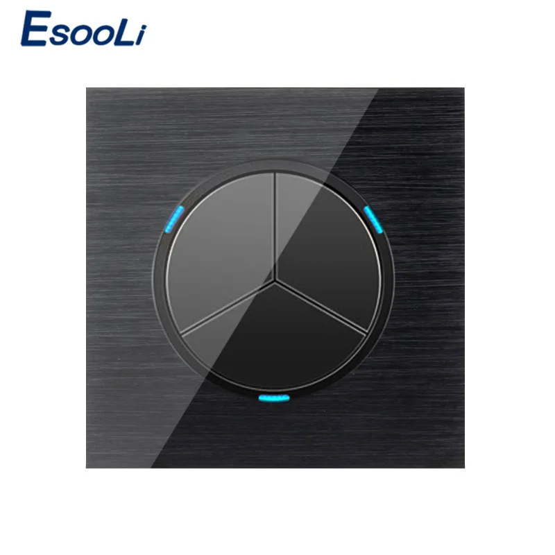 Esooli роскошный 3 клавиши 1 способ случайный щелчок вкл/выкл настенный выключатель
