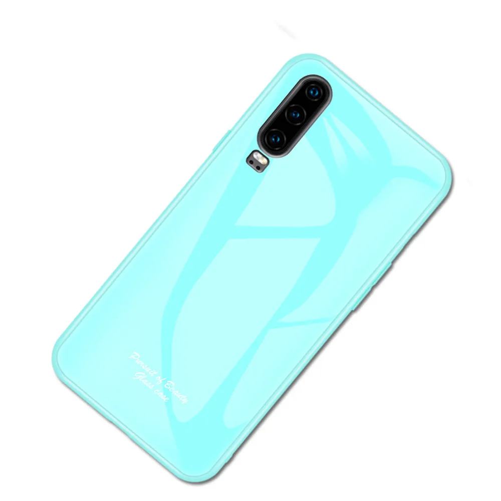 Чехол для телефона huawei P20 P30 Lite Pro Чехол из мраморного закаленного стекла Мягкий силиконовый чехол для huawei Y9 Y7 Y6 Honor 8A 9X чехол - Цвет: Pattern 17