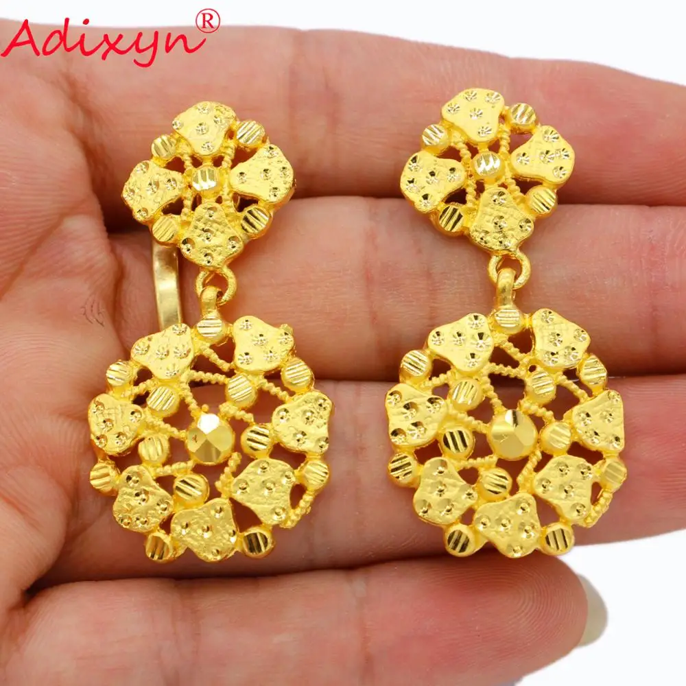 Adixyn Новое индийское ожерелье/серьги цвет золото Африканский/Дубай свадебные