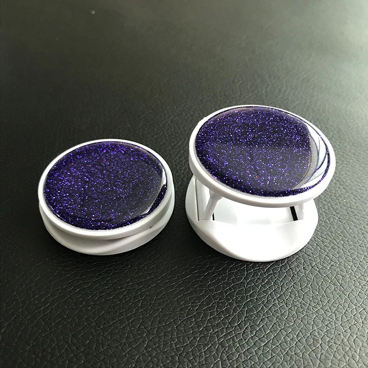 1pcs Glitter epoxy glue round material mobile phone folding stretch bracket Phone Holder girp support finger ring stand holder | Мобильные