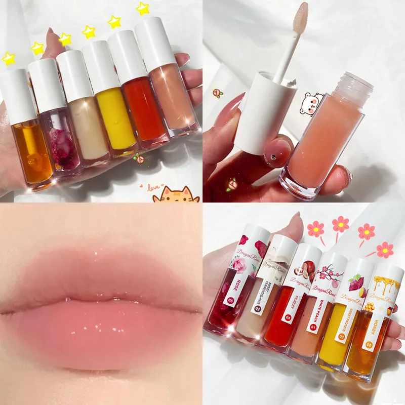 

Moisturizing Gloss Plumping Lip Gloss Lip Plumper Makeup Glitter Nutritious Liquid Lipstick Cherry Mineral Oil Clear Lipgloss
