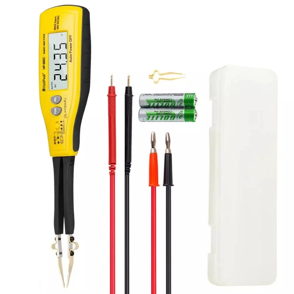 HoldPeak HP 990C цифровой SMD Тесты er постоянной ёмкости универсальный конденсатор метр