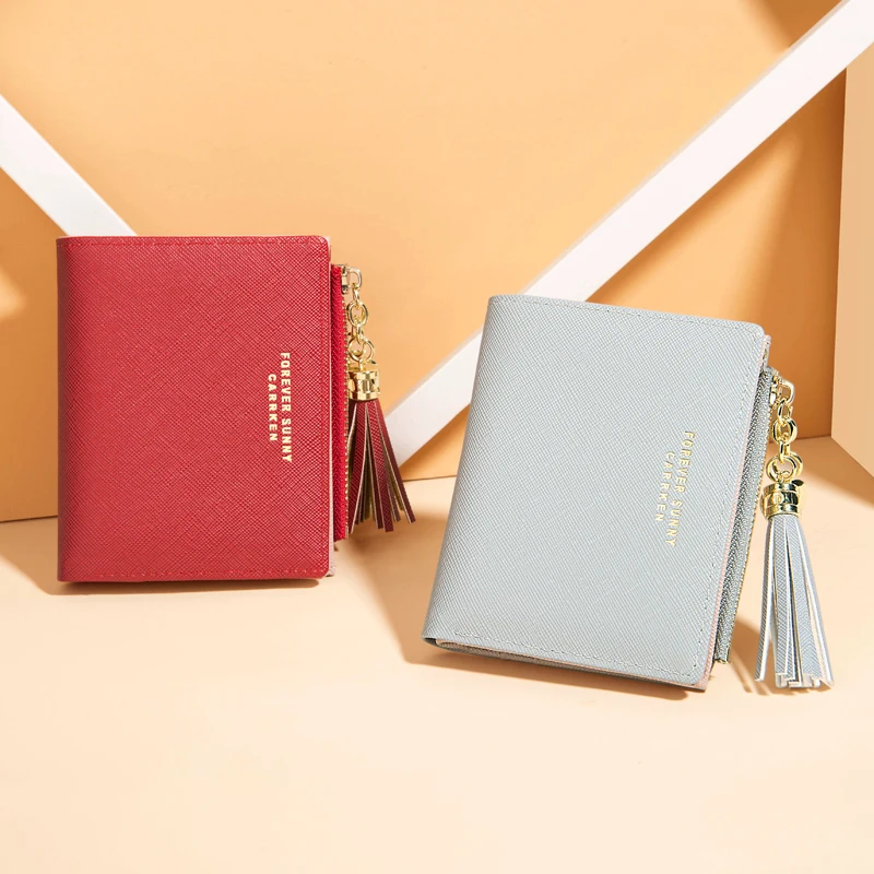 Новинка 2020 Маленький милый кошелек с кисточками Женский женские короткие