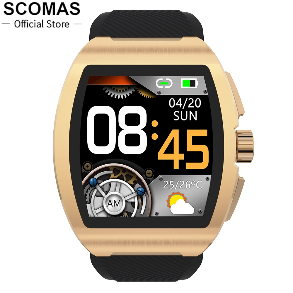 

Мужские Смарт-часы SCOMAS C1 с измерением температуры и пульса