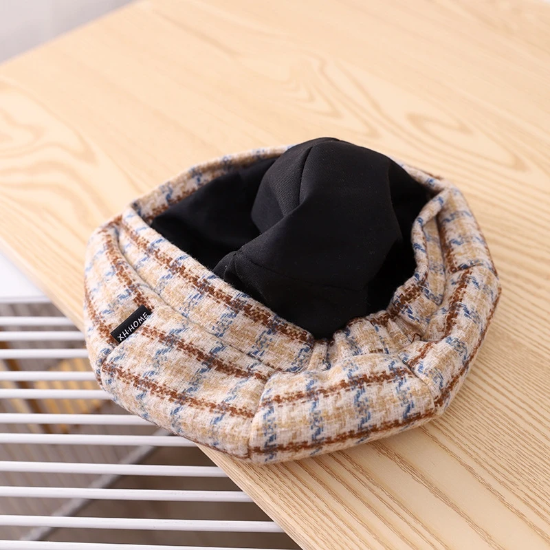 

2020 Baby Boys and Girls Hat Children's Girl Beret Korean Style Little Plaid Caps Hat Autumn And Winter Cap Photography Props