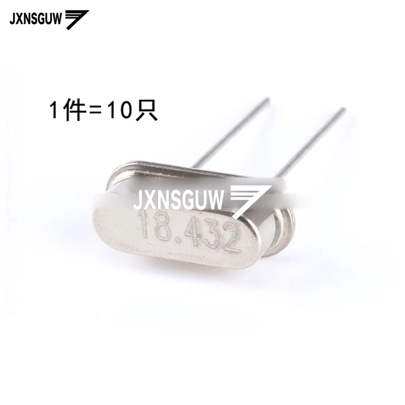 

10PCS crystal 18.432MHz 20ppm 20PF 2 foot 49S type passive crystal oscillator 18.432M