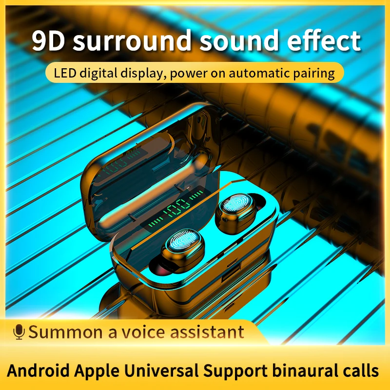 

G6S Wireless Bluetooth Headphones 9D Noise Reduction Stereo Sport Earbuds Headsets 2021 New Stereo LED Digital Display Earphones