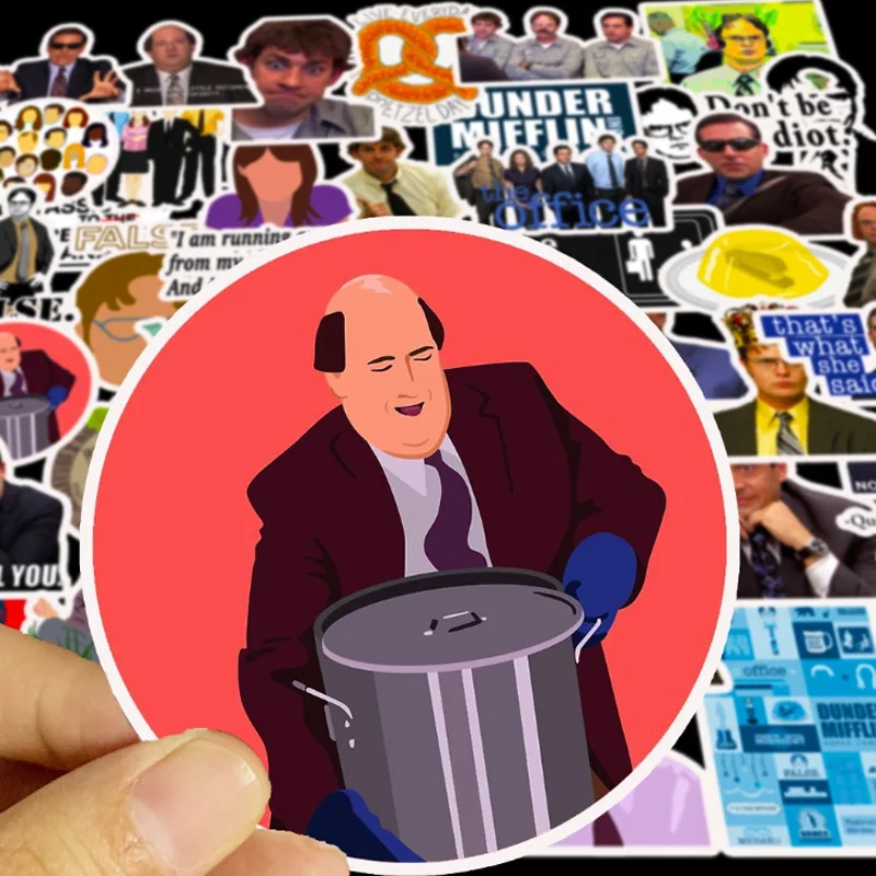 50pcs the office tv show kids 90s paster gift toy cosplay funny decal scrapbooking diy phone laptop waterproof decorations free global shipping