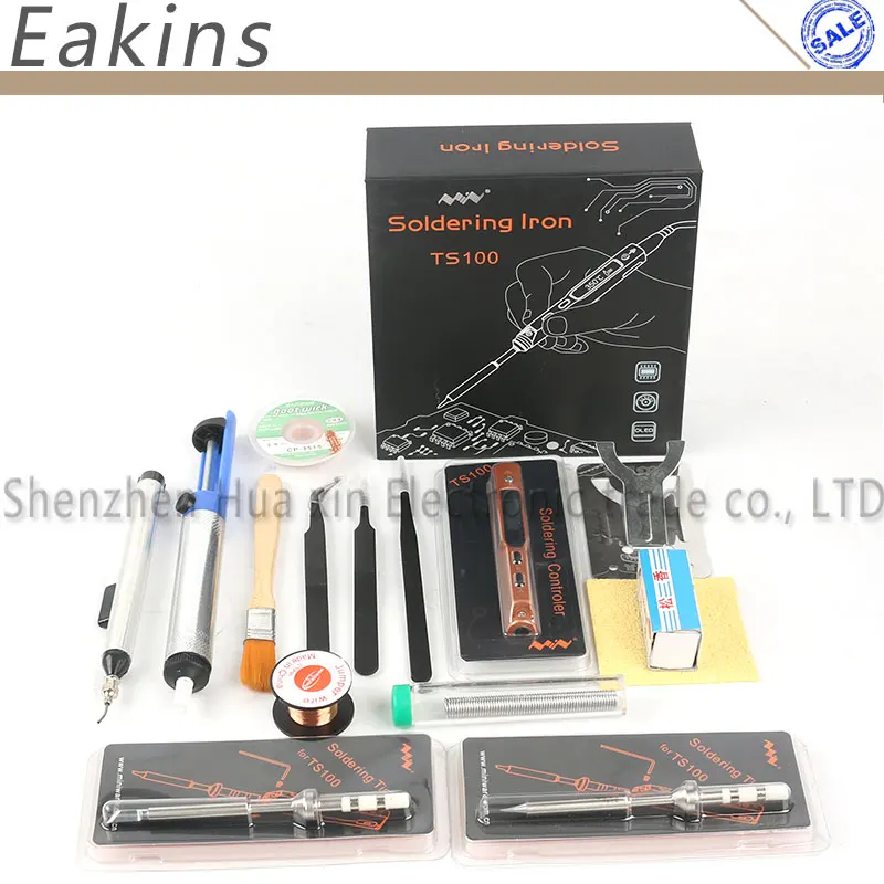 TS100 65W программируемый Мини Электрический паяльник станция цифровой OLED экран