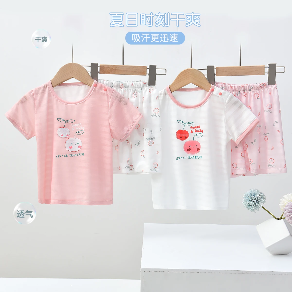 

2021 Hot Wholesale Summer Fashion Unisex T-shirt and short pants set Children Boys Sleeves Tees Kids Cotton Tops& bottom