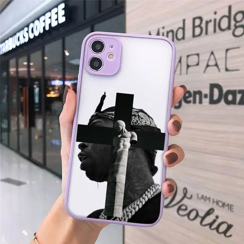 

pop Phone Cases matte transparent For purple iPhone 7 8 x xs xr 11 12 pro plus max mini Clear Funda
