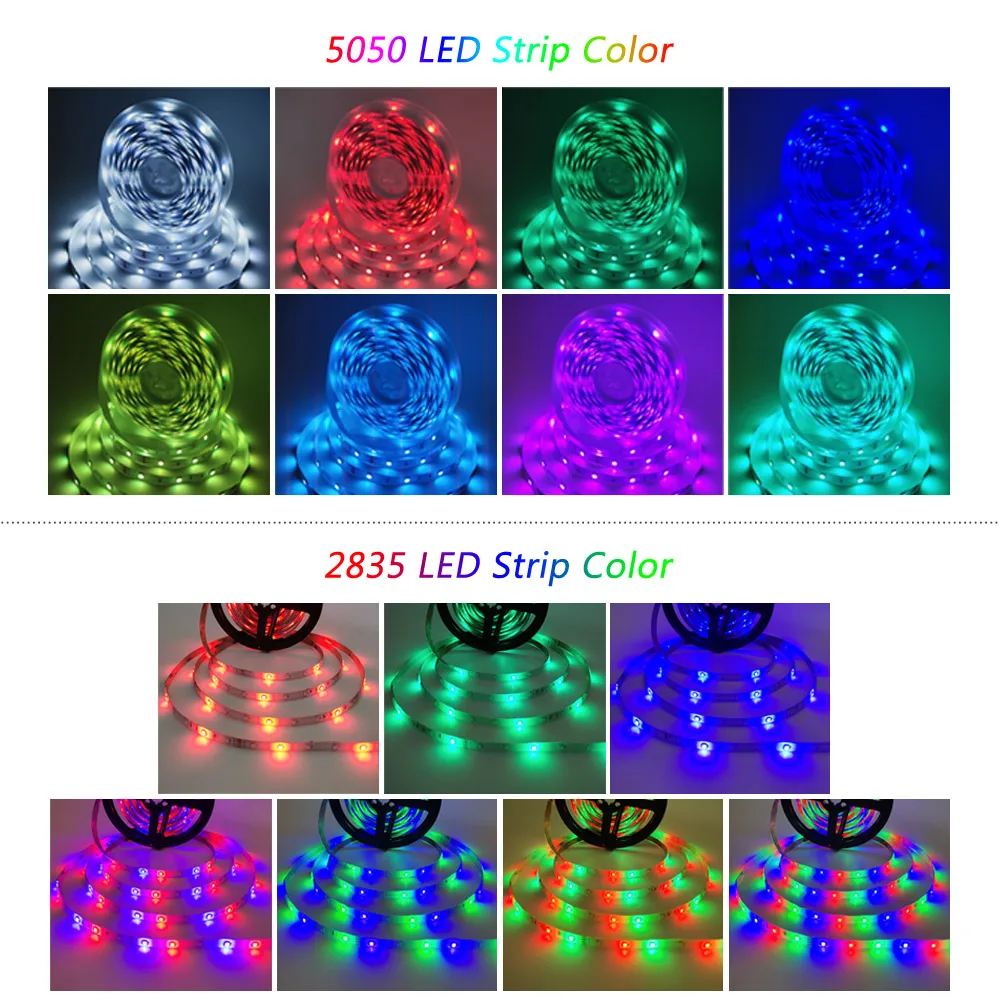 

Led Strip Lights RGB SMD 5050 2835 with Remote Led Light 12V Flexible Ribbon Decoration for Wall Bedroom EU US UK AU Plug