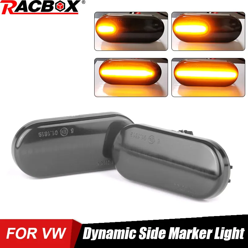 Пара светодиодный динамический боковой маркер указатель поворота светильник