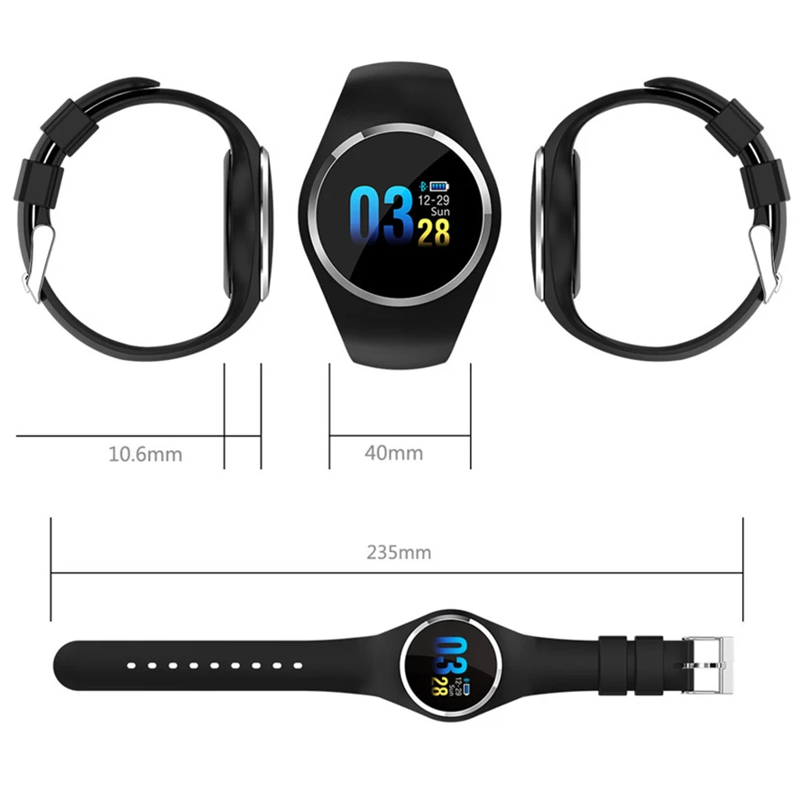 

Fashion Q1 Bluetooth Smart Watch Women 0.96" Color LCD Screen Blood Pressure Heart Rate Monitor Smartwatch For Android IOS