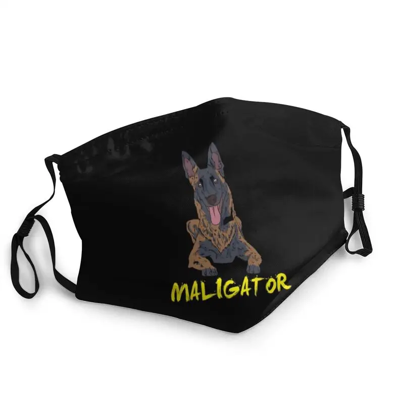 

Maligator Mouth Face Mask Adult Reusable Malinois Belgian Shepherd Mask Men Anti Dust Protection Cover Respirator Muffle