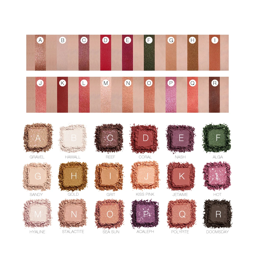 Тени для век матовая Мерцающая пигментная пудра 18 цветов стойкий макияж